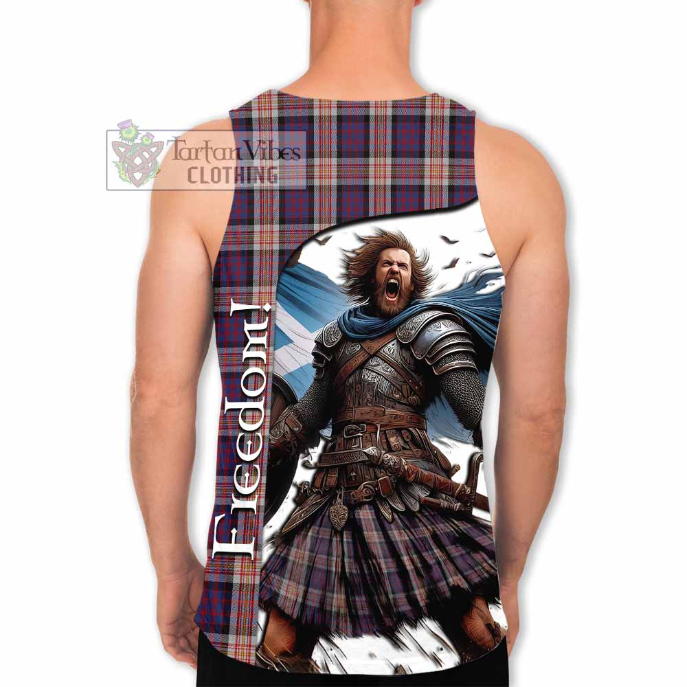 Tartan Vibes Clothing Carnegie Crest Tartan Men's Tank Top Inspired by the Freedom of Scottish Warrior