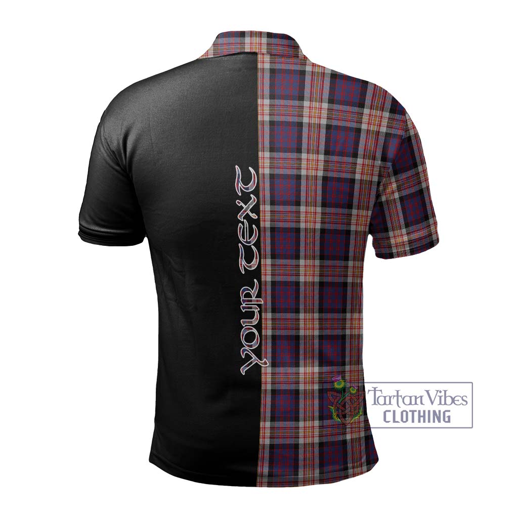 Tartan Vibes Clothing Carnegie Tartan Polo Shirt with Family Crest and Half Of Me Style