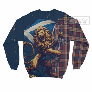 Carnegie Tartan Family Crest Sweatshirt with Scottish Majestic Lion