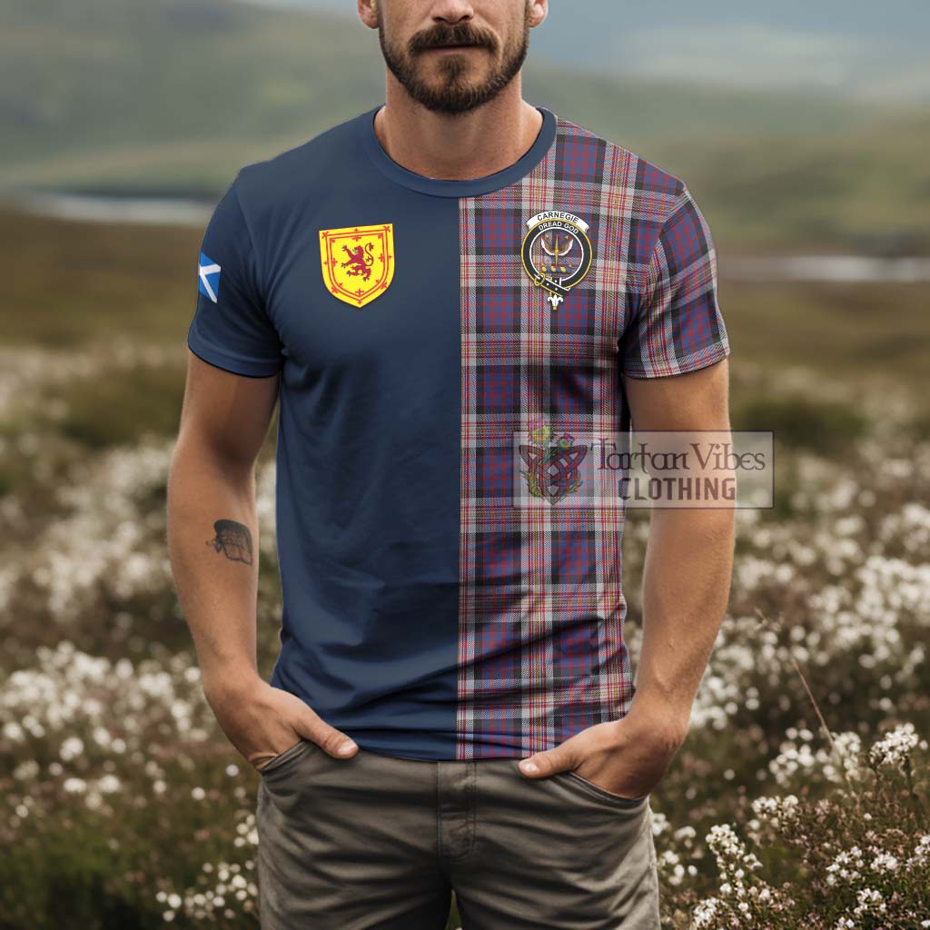 Tartan Vibes Clothing Carnegie Tartan T-Shirt Alba with Scottish Lion Royal Arm Half Style