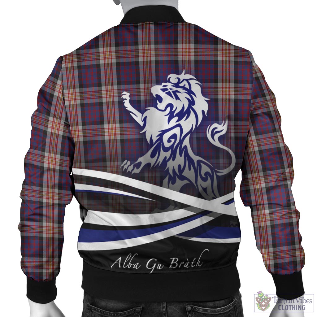 Tartan Vibes Clothing Carnegie Tartan Bomber Jacket with Alba Gu Brath Regal Lion Emblem