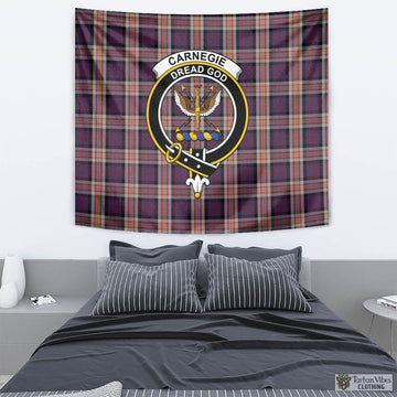 Carnegie Tartan Tapestry Wall Hanging and Home Decor for Room with Family Crest