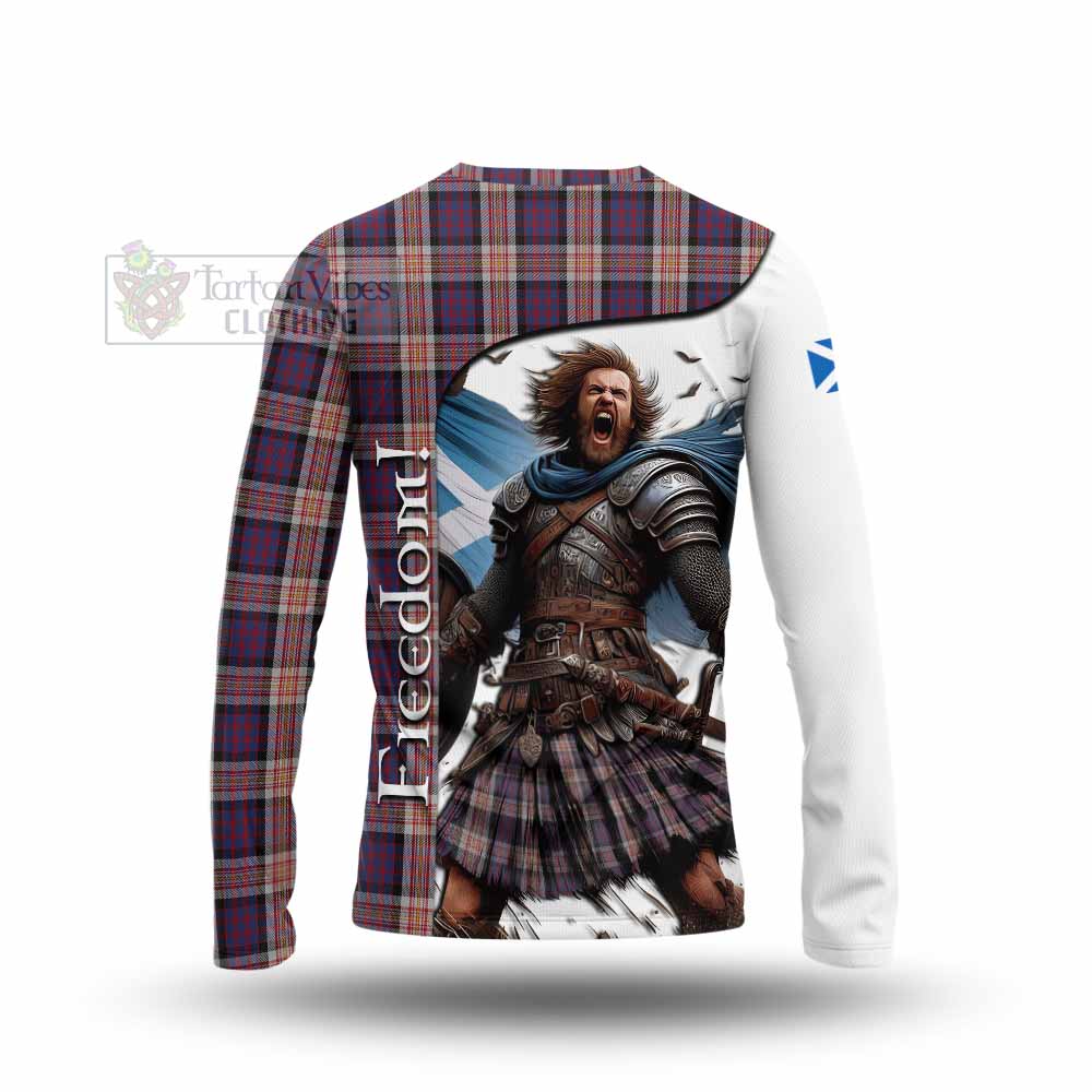 Tartan Vibes Clothing Carnegie Crest Tartan Long Sleeve T-Shirt Inspired by the Freedom of Scottish Warrior