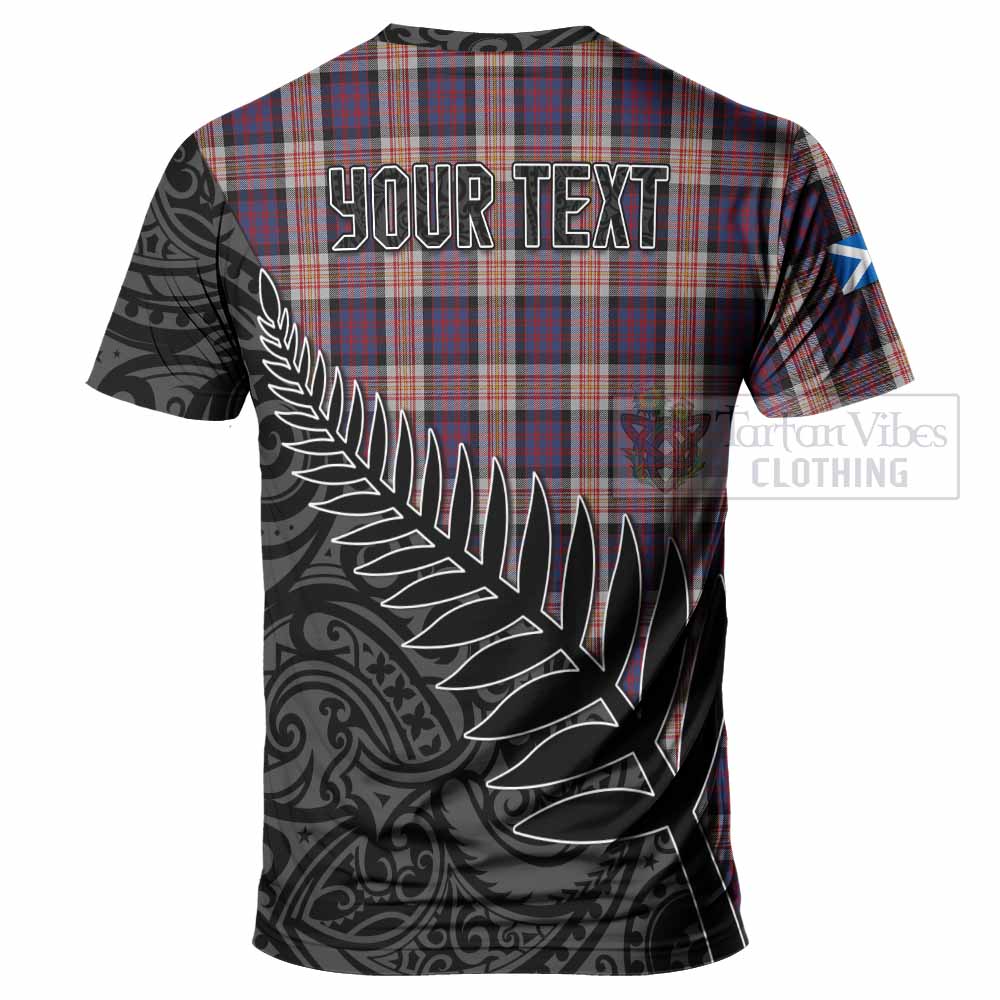 Tartan Vibes Clothing Carnegie Crest Tartan T-Shirt with New Zealand Silver Fern Half Style