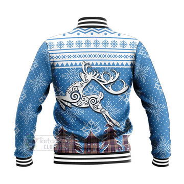 Carnegie Clan Christmas Baseball Jacket Celtic Reindeer Style