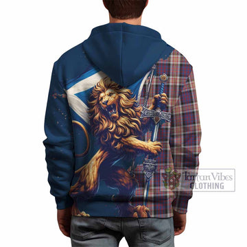 Carnegie Tartan Family Crest Hoodie with Scottish Majestic Lion