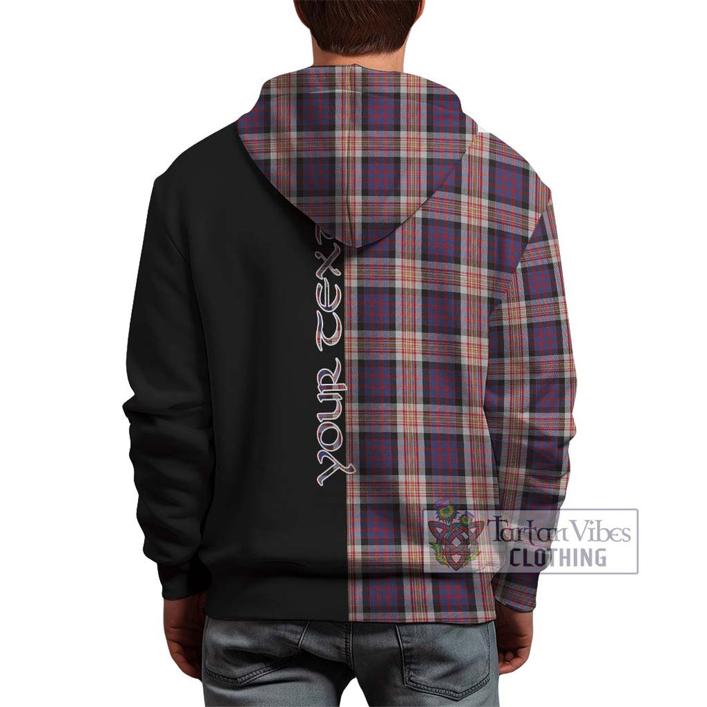 Carnegie Tartan Hoodie with Family Crest and Half Of Me Style - Tartanvibesclothing Shop