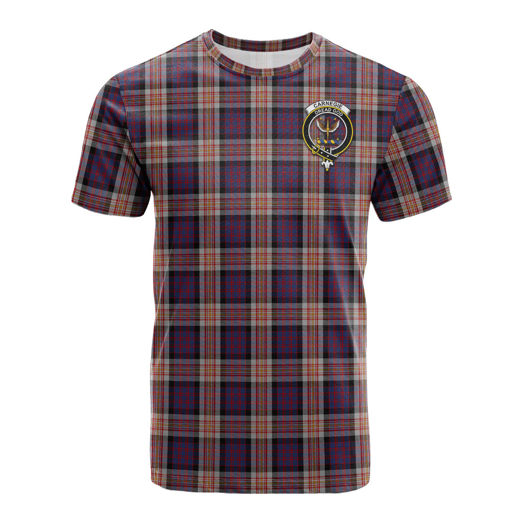 Carnegie Tartan T-Shirt with Family Crest - Tartan Vibes Clothing