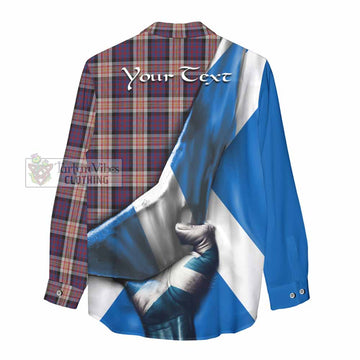 Carnegie Tartan Women's Casual Shirt with Family Crest Scotland Patriotic Style