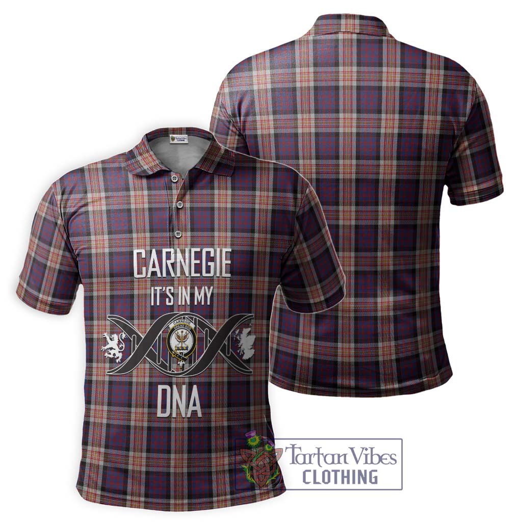 Tartan Vibes Clothing Carnegie Tartan Polo Shirt with Family Crest DNA In Me Style