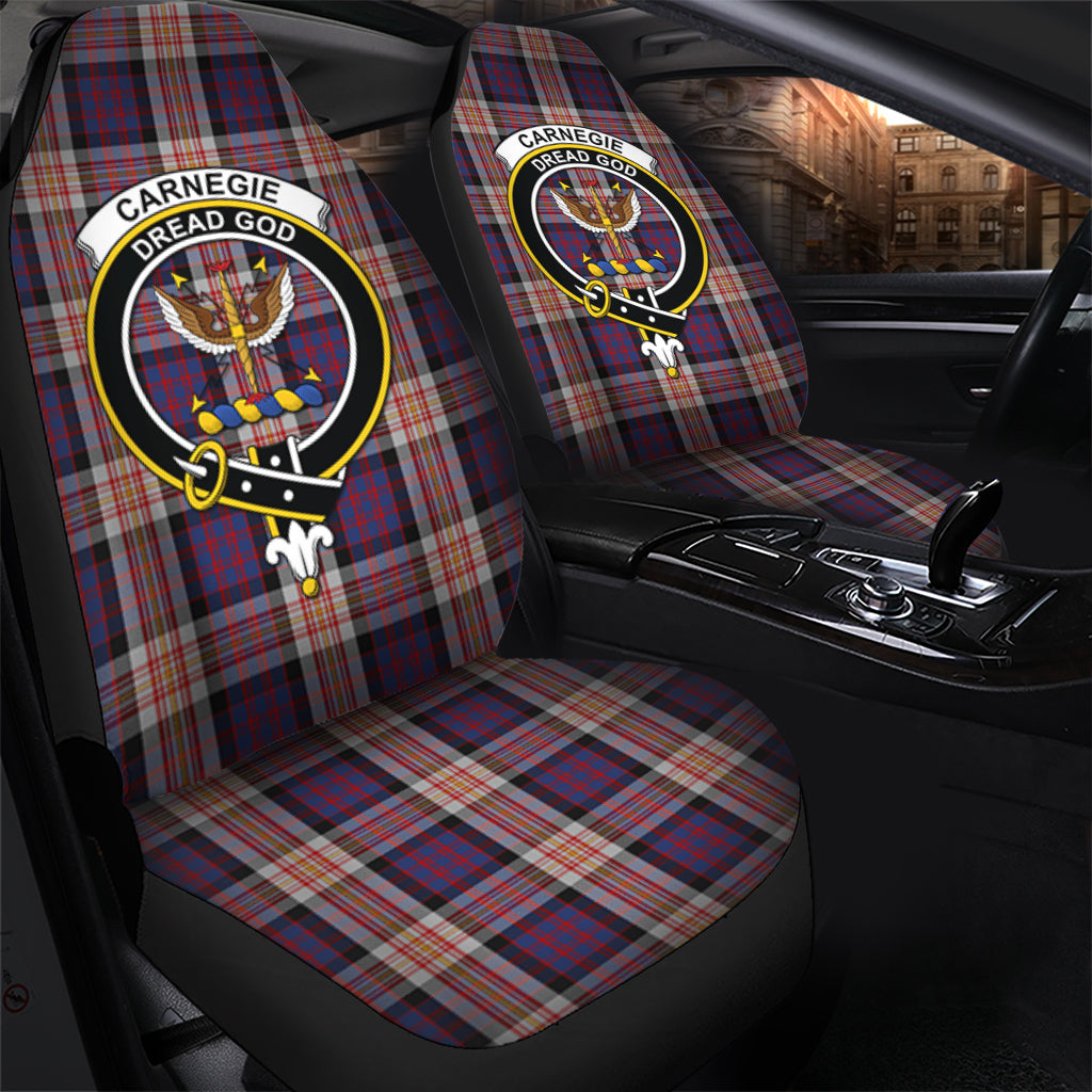 Carnegie Tartan Car Seat Cover with Family Crest - Tartanvibesclothing