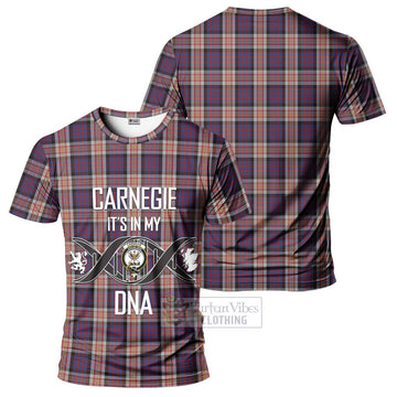 Carnegie Tartan T-Shirt with Family Crest DNA In Me Style