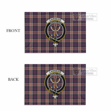 Carnegie Tartan House Flag with Family Crest