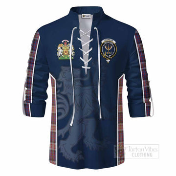 Carnegie Tartan Ghillie Kilt Shirt with Family Crest and Lion Rampant Vibes Sport Style