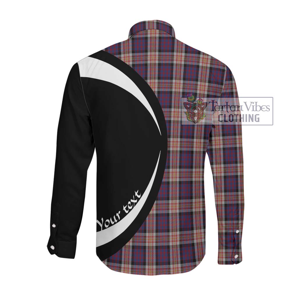 Carnegie Tartan Long Sleeve Button Up with Family Crest Circle Style Men's Shirt - Tartan Vibes Clothing