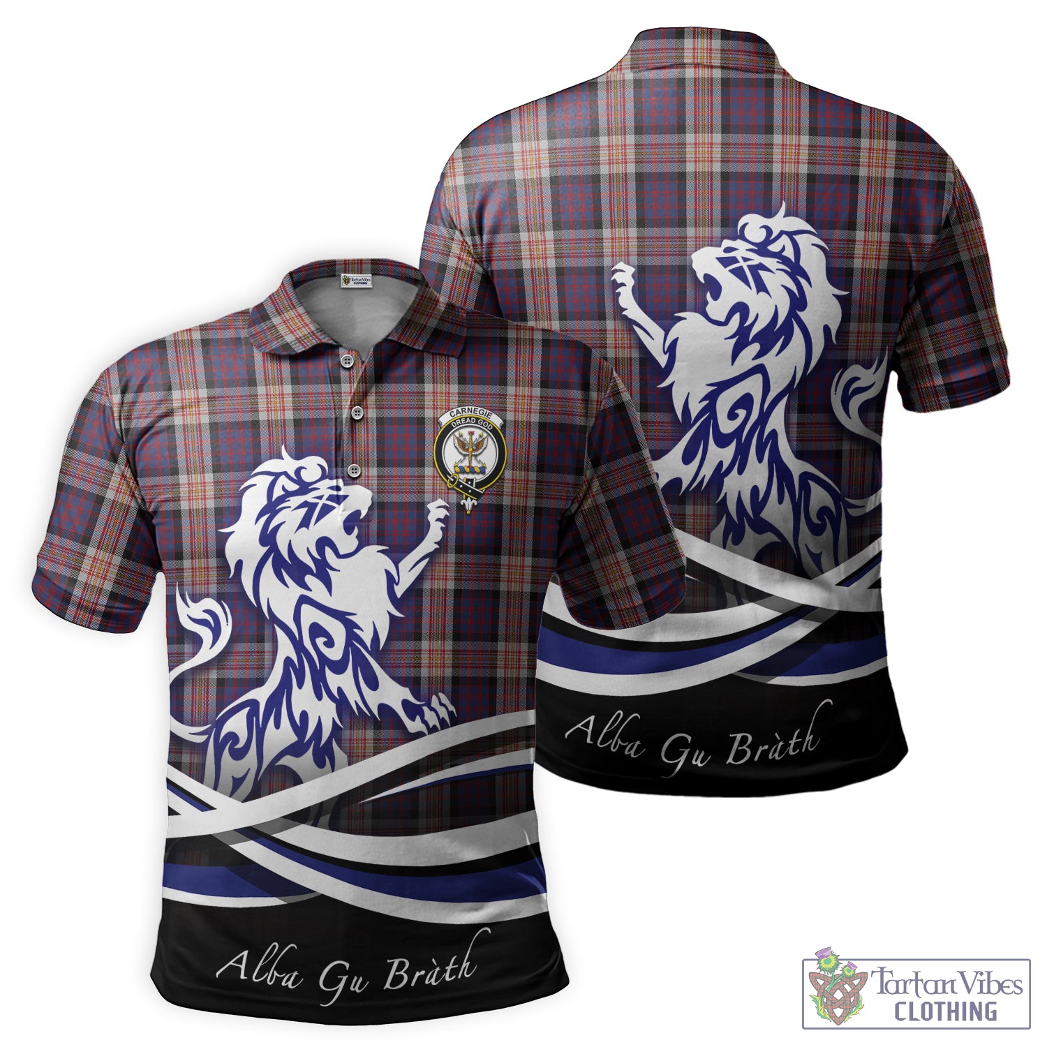 carnegie-tartan-polo-shirt-with-alba-gu-brath-regal-lion-emblem