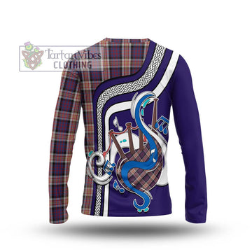 Carnegie Tartan Long Sleeve T-Shirt with Epic Bagpipe Style