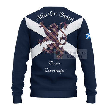 Carnegie Tartan Lion Rampant Ugly Sweater Proudly Display Your Heritage with Alba Gu Brath and Clan Name