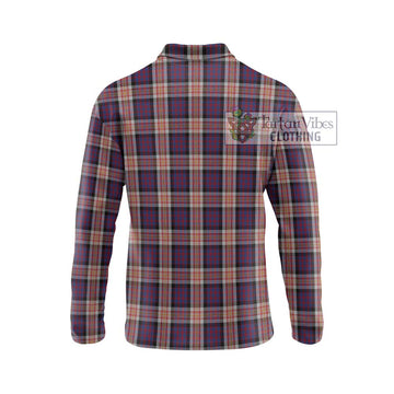 Carnegie Tartan Long Sleeve Polo Shirt with Family Crest DNA In Me Style