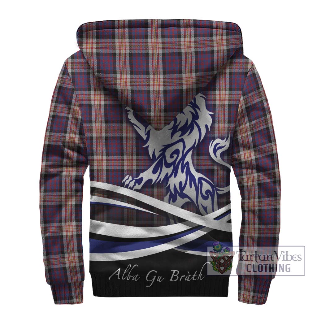 Tartan Vibes Clothing Carnegie Tartan Sherpa Hoodie with Alba Gu Brath Regal Lion Emblem