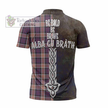 Carnegie Tartan Family Crest Zipper Polo Shirt Alba Gu Brath Be Brave Lion Ancient Style - Tartan Vibes Clothing