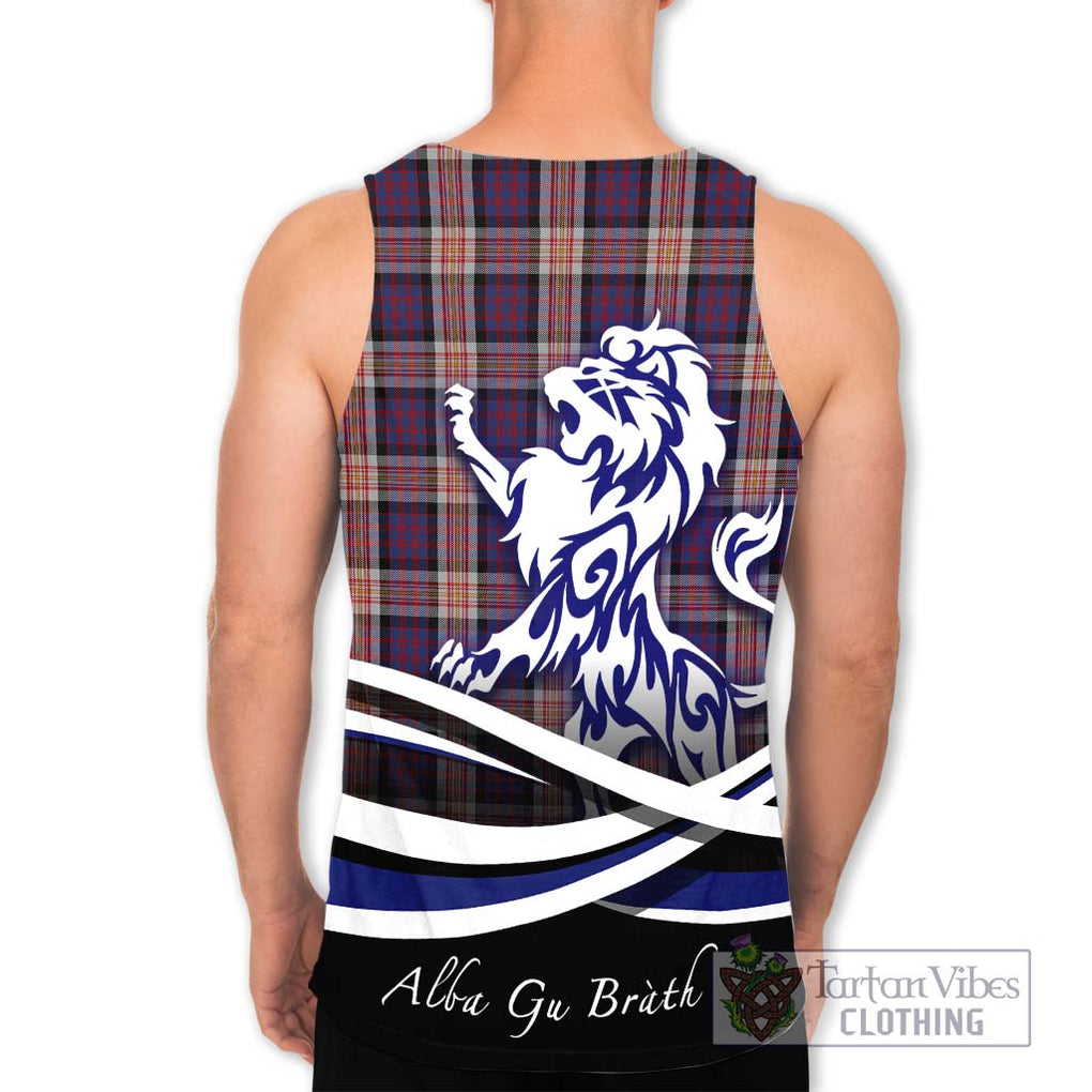 Carnegie Tartan Men's Tank Top with Alba Gu Brath Regal Lion Emblem - Tartanvibesclothing Shop