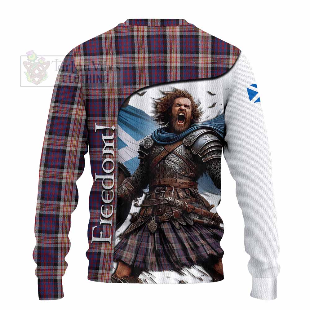 Tartan Vibes Clothing Carnegie Crest Tartan Knitted Sweater Inspired by the Freedom of Scottish Warrior