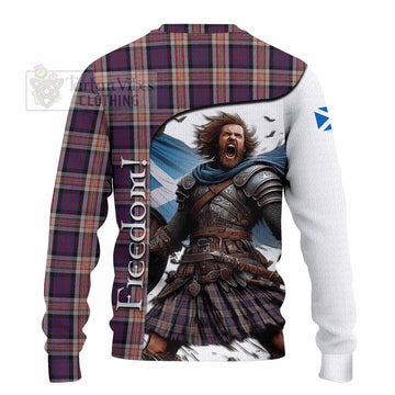 Carnegie Crest Tartan Knitted Sweater Inspired by the Freedom of Scottish Warrior