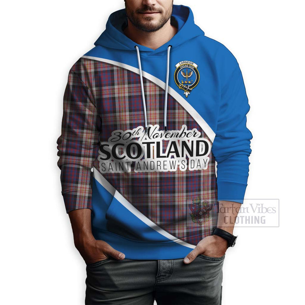 Tartan Vibes Clothing Carnegie Family Crest Tartan Hoodie Celebrate Saint Andrew's Day in Style