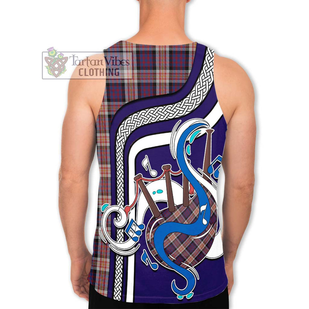 Carnegie Tartan Men's Tank Top with Epic Bagpipe Style - Tartanvibesclothing Shop