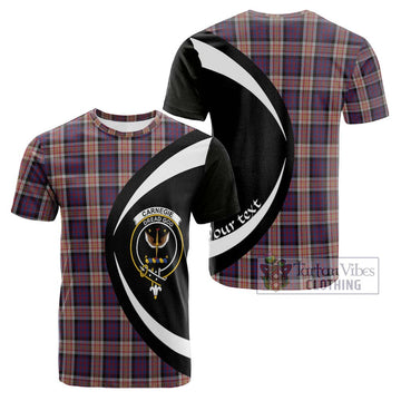 Carnegie Tartan Cotton T-shirt with Family Crest Circle Style