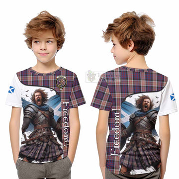 Carnegie Crest Tartan Kid T-Shirt Inspired by the Freedom of Scottish Warrior