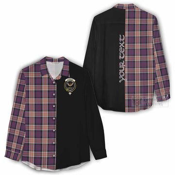 Carnegie Tartan Women's Casual Shirt with Family Crest and Half Of Me Style