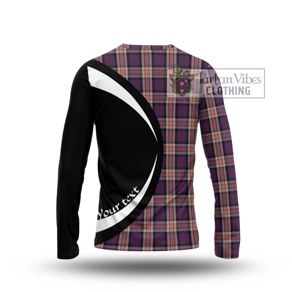 Carnegie Tartan Long Sleeve T-Shirt with Family Crest Circle Style - Tartan Vibes Clothing