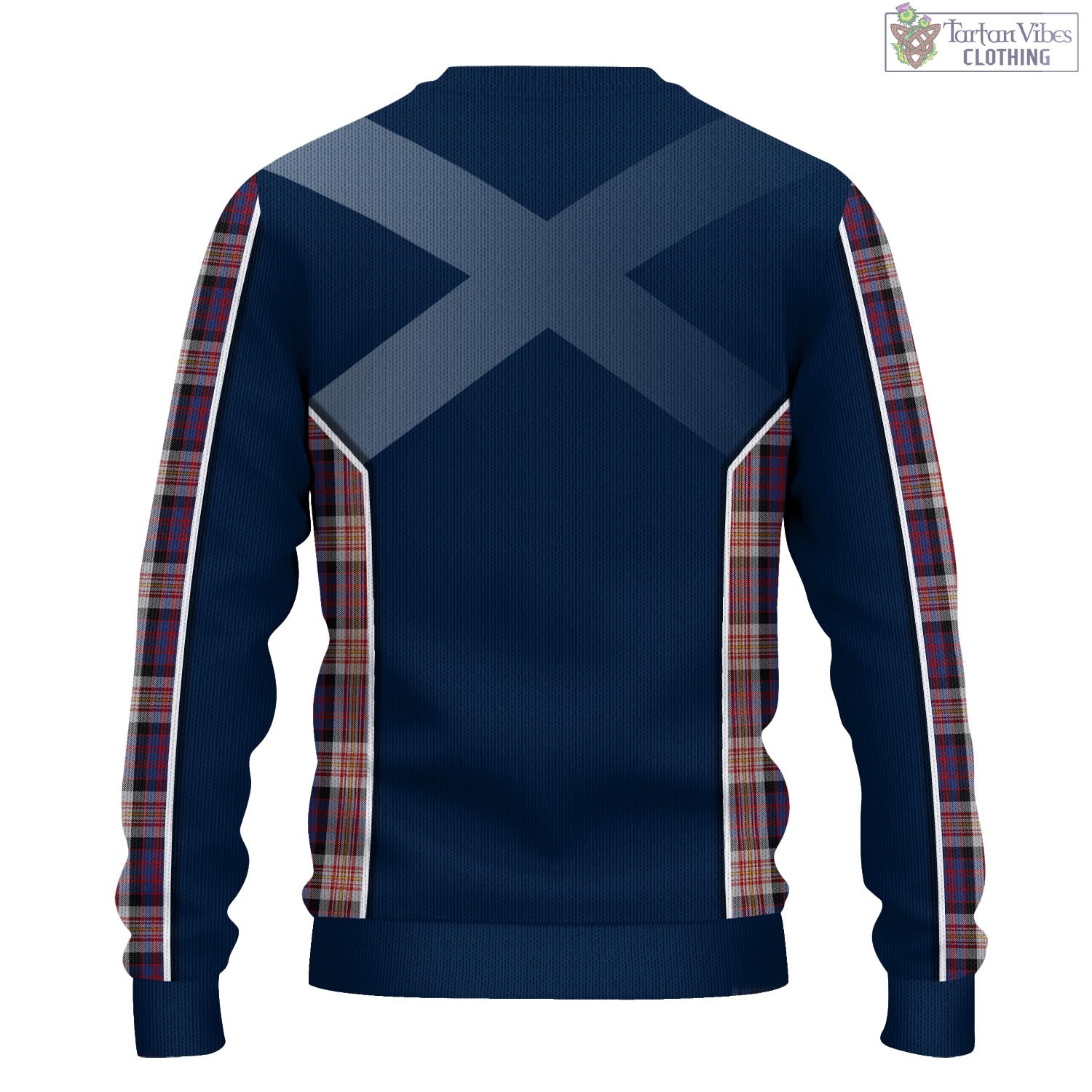 Tartan Vibes Clothing Carnegie Tartan Knitted Sweatshirt with Family Crest and Scottish Thistle Vibes Sport Style