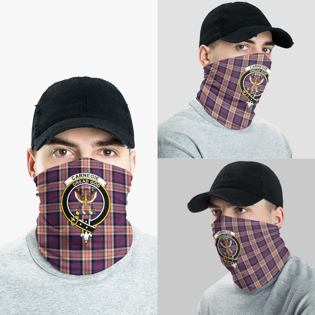 Carnegie Tartan Neck Gaiters, Tartan Bandanas, Tartan Head Band with Family Crest