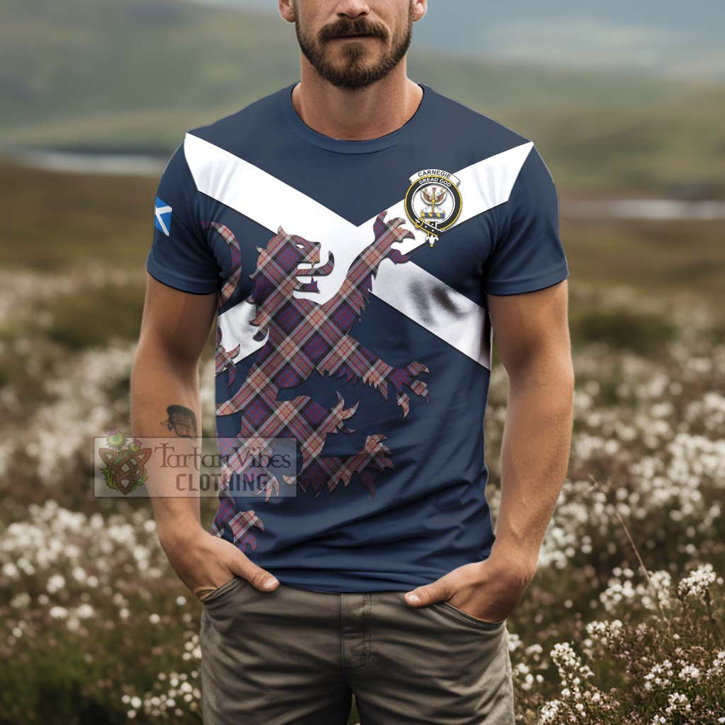 Tartan Vibes Clothing Carnegie Tartan Lion Rampant T-Shirt – Proudly Display Your Heritage with Alba Gu Brath and Clan Name