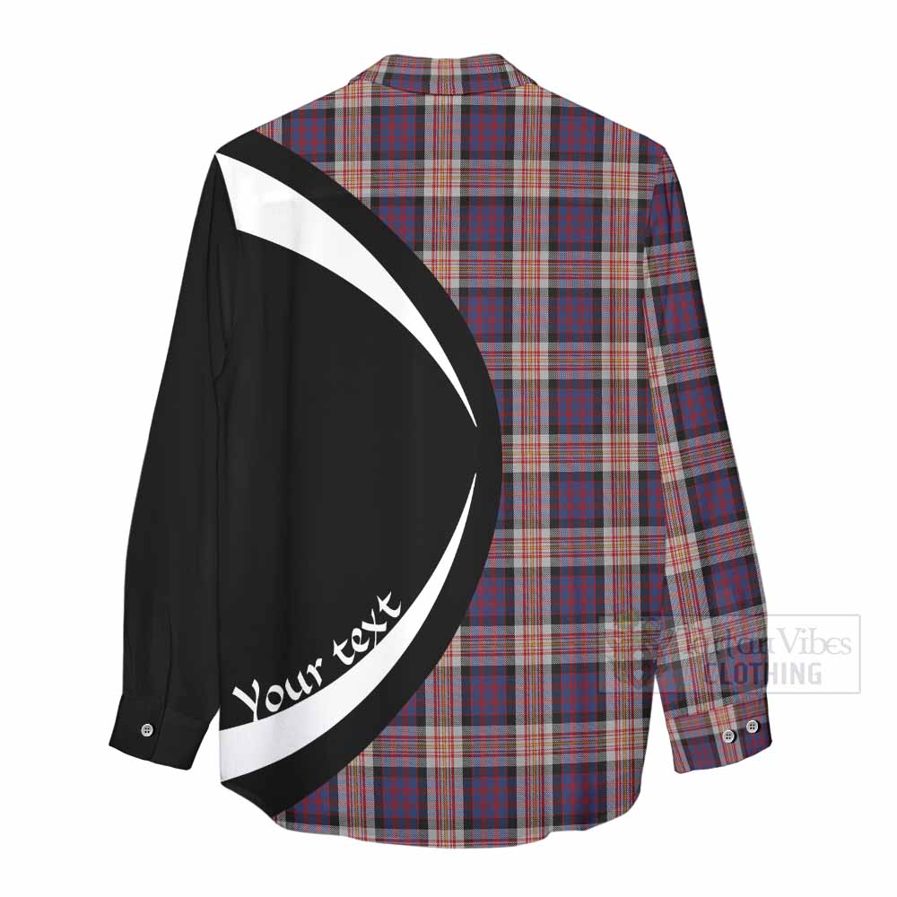 Tartan Vibes Clothing Carnegie Tartan Women's Casual Shirt with Family Crest Circle Style