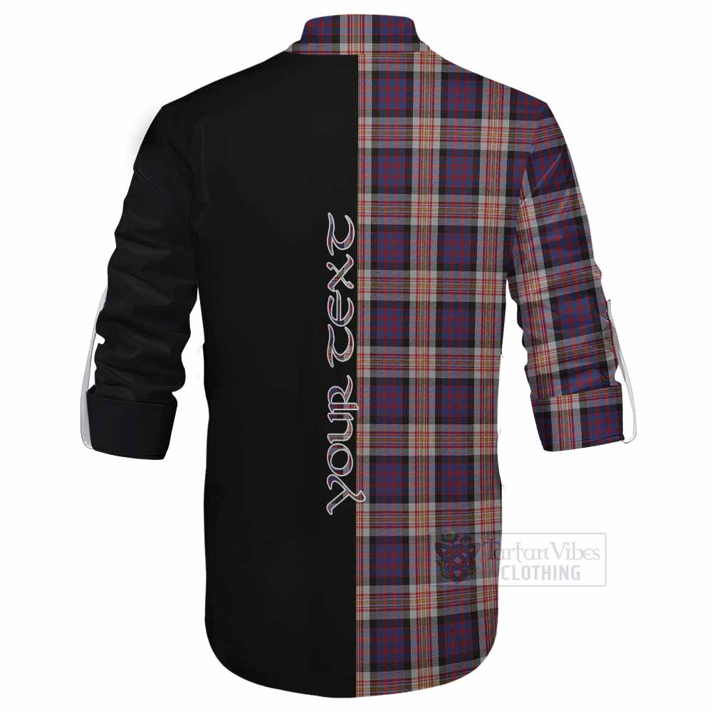 Tartan Vibes Clothing Carnegie Tartan Ghillie Kilt Shirt with Family Crest and Half Of Me Style