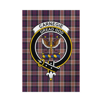 Carnegie Tartan Garden Flag with Family Crest - Tartan Vibes Clothing