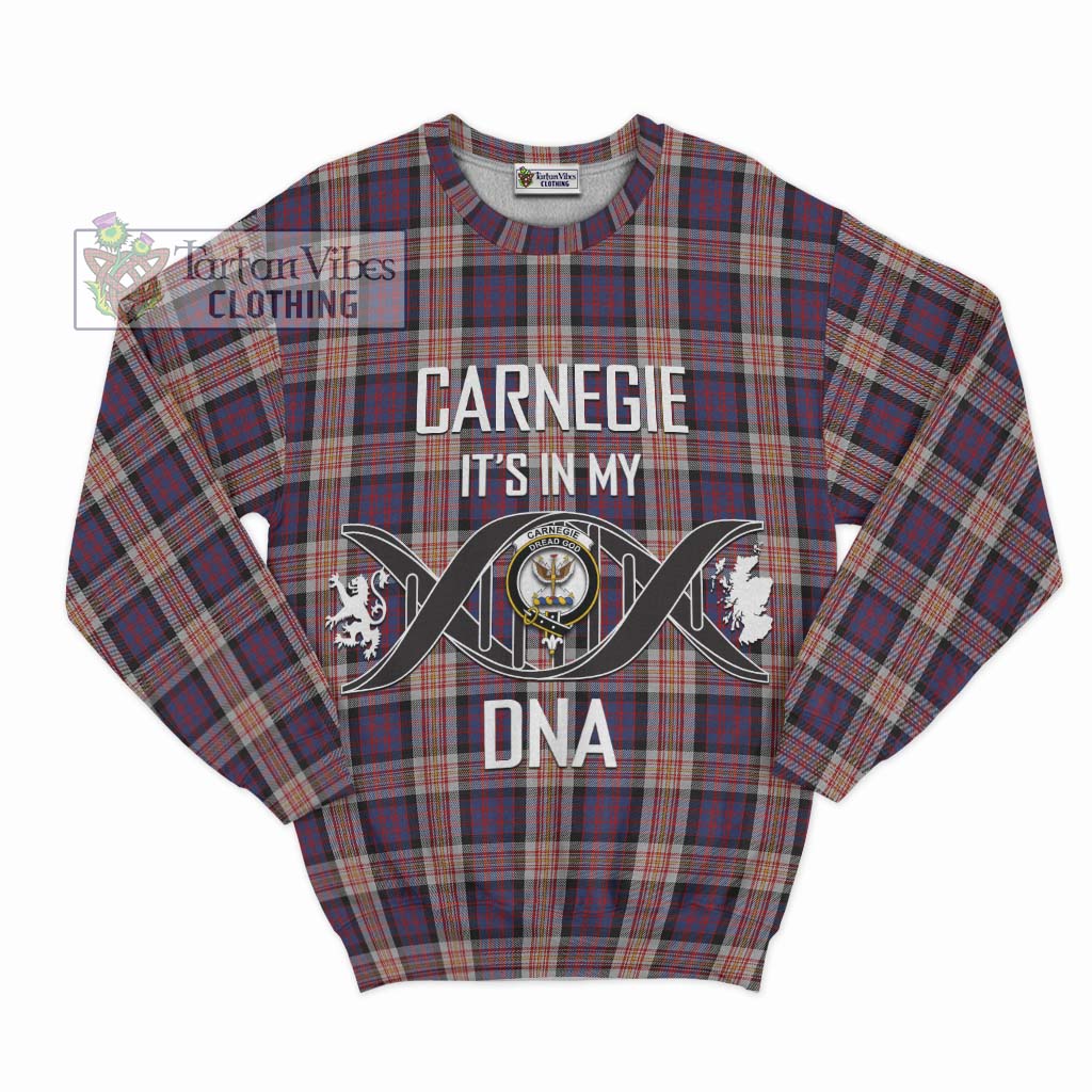 Tartan Vibes Clothing Carnegie Tartan Sweatshirt with Family Crest DNA In Me Style