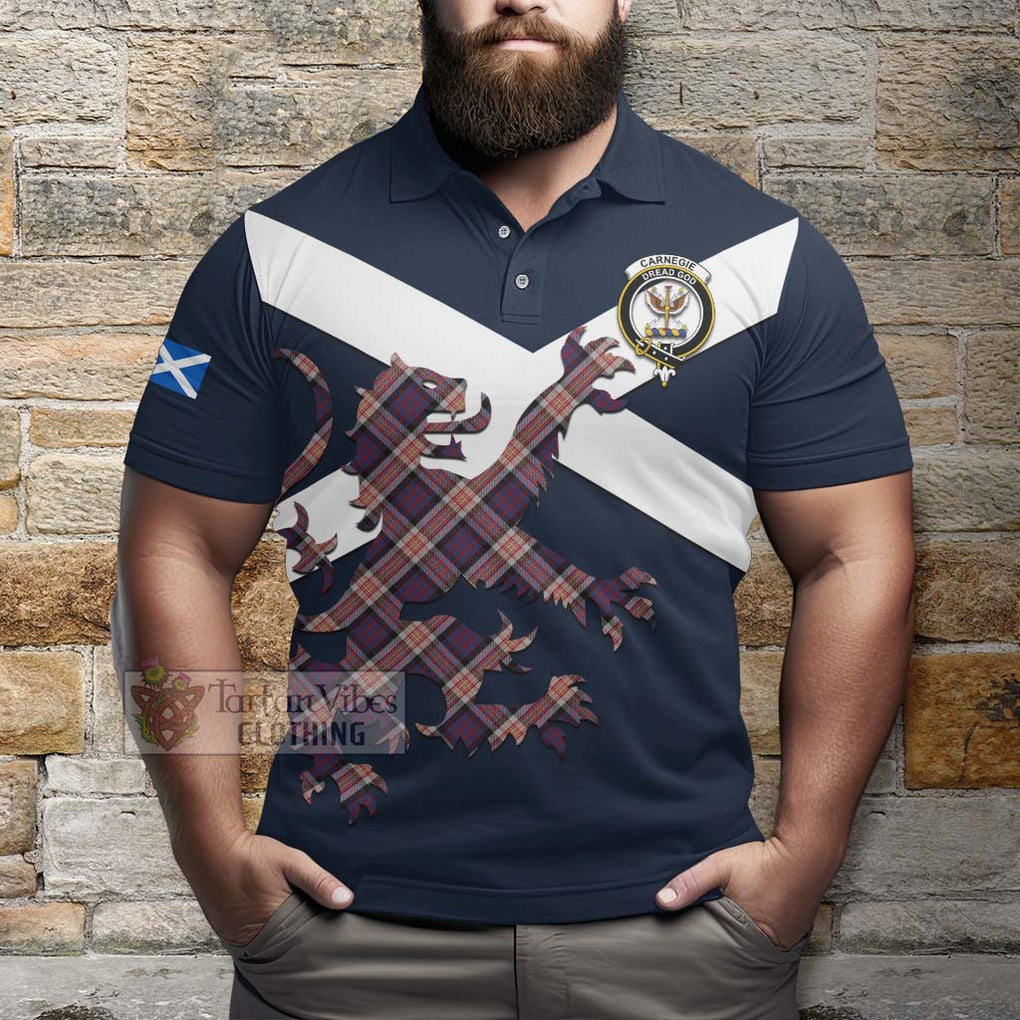 Tartan Vibes Clothing Carnegie Tartan Lion Rampant Polo Shirt – Proudly Display Your Heritage with Alba Gu Brath and Clan Name