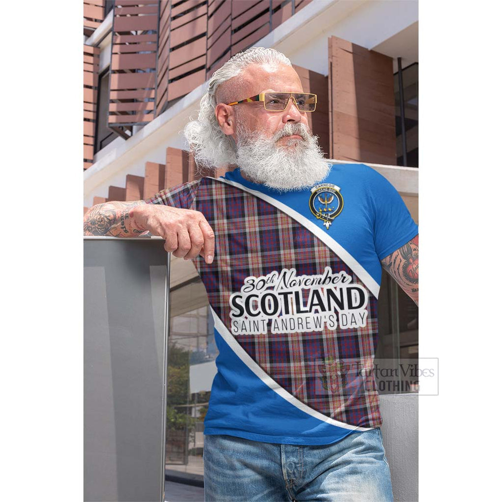 Tartan Vibes Clothing Carnegie Family Crest Tartan Cotton T-shirt Celebrate Saint Andrew's Day in Style