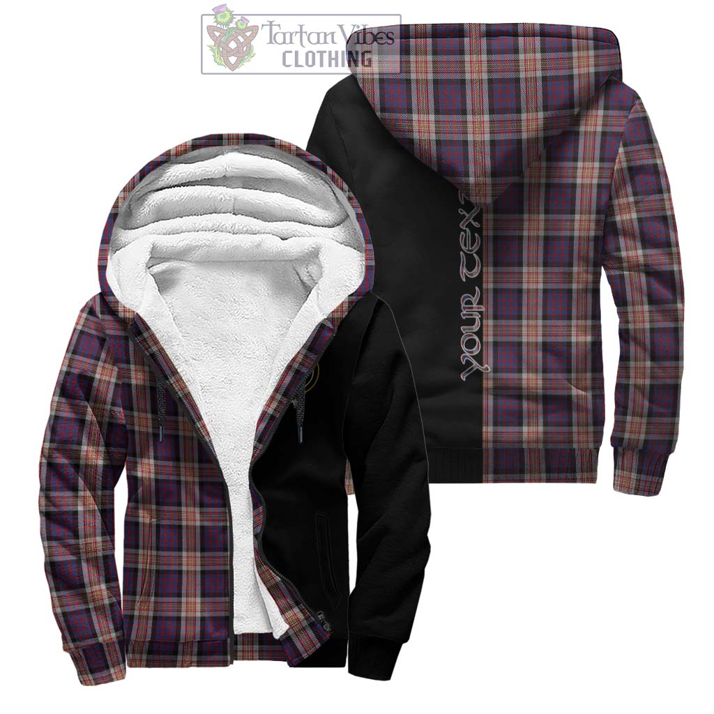 Tartan Vibes Clothing Carnegie Tartan Sherpa Hoodie with Family Crest and Half Of Me Style