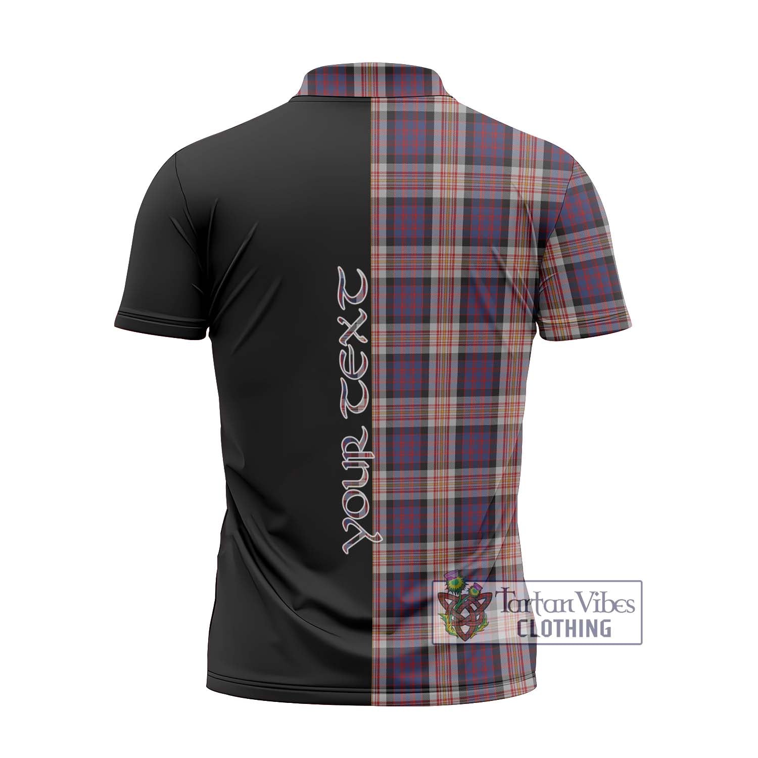 Tartan Vibes Clothing Carnegie Tartan Zipper Polo Shirt with Family Crest and Half Of Me Style