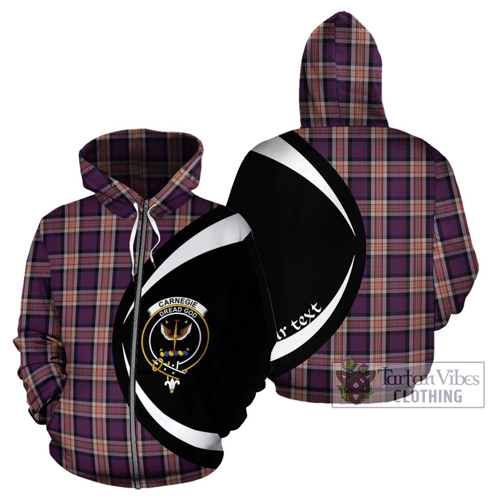 Tartan Vibes Clothing Carnegie Tartan Hoodie with Family Crest Circle Style