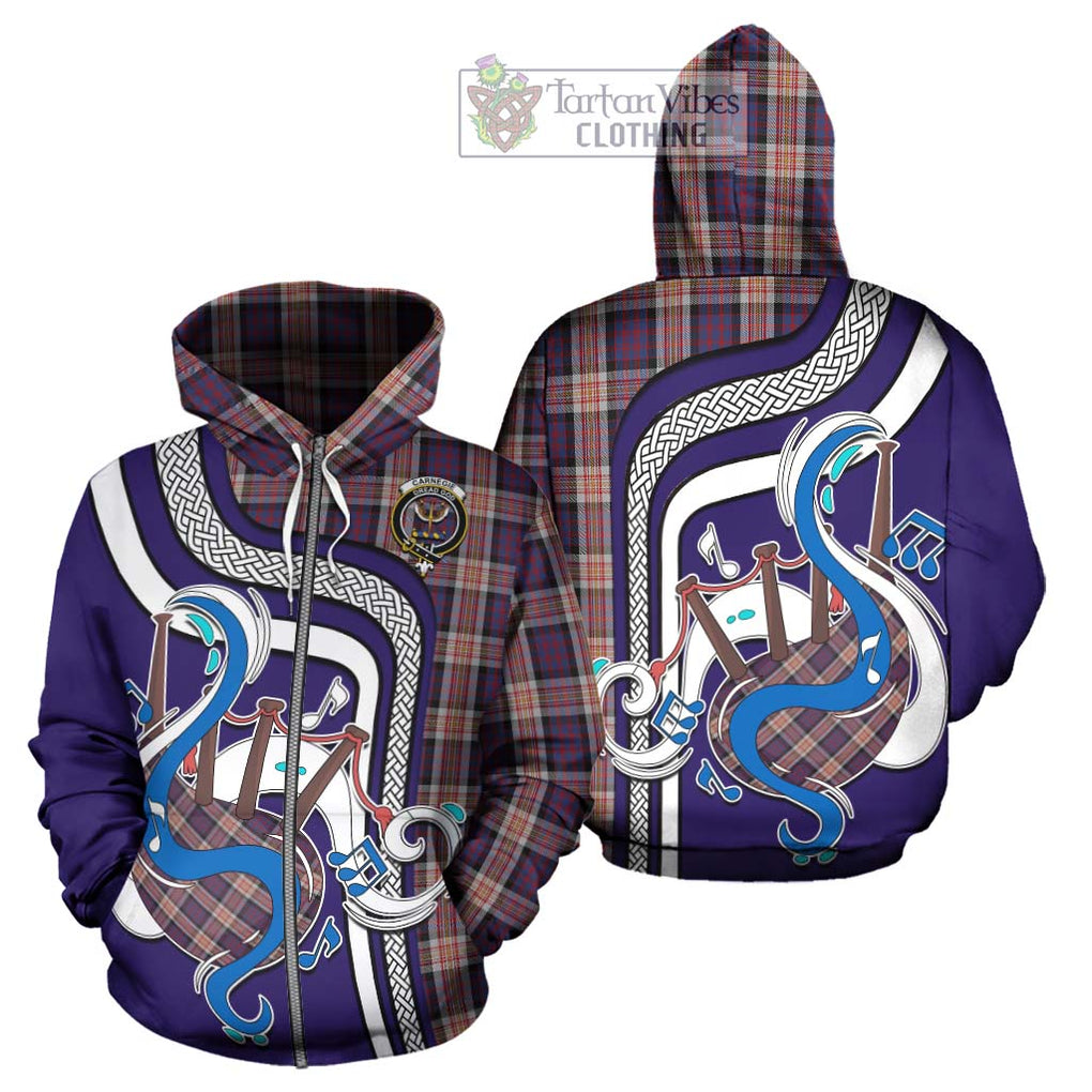 Carnegie Tartan Hoodie with Epic Bagpipe Style - Tartanvibesclothing Shop