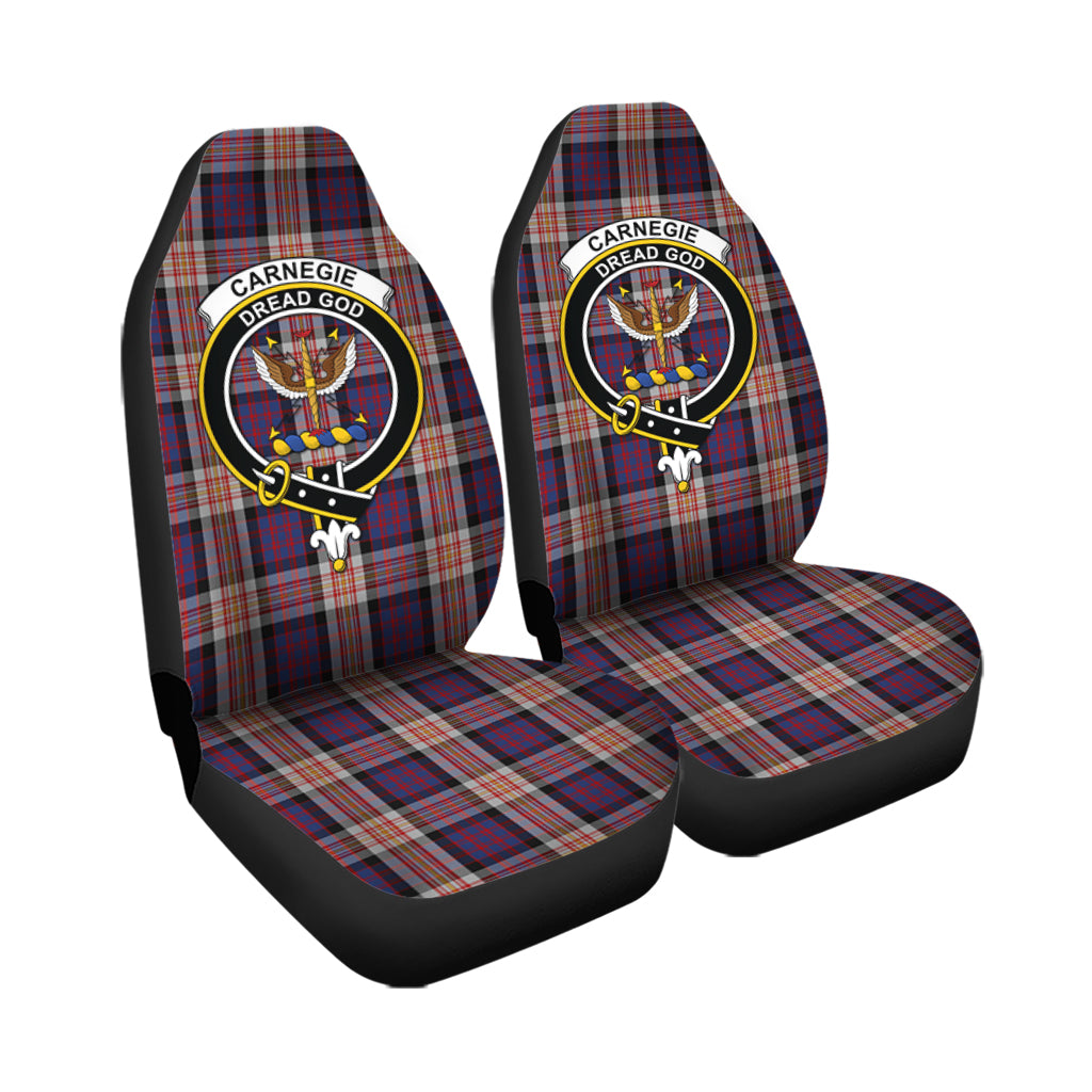Carnegie Tartan Car Seat Cover with Family Crest - Tartanvibesclothing