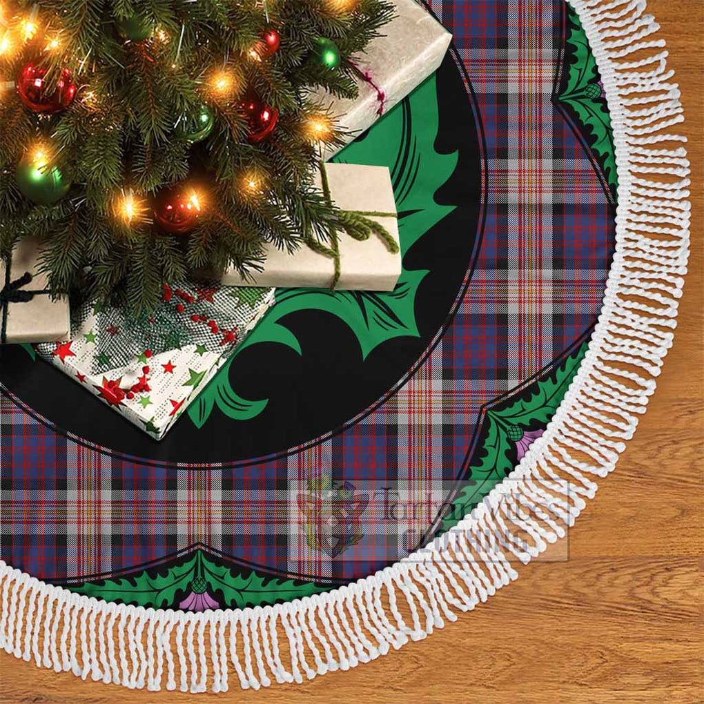 Tartan Vibes Clothing Carnegie Tartan Christmas Tree Skirt Scottish Thistle Style