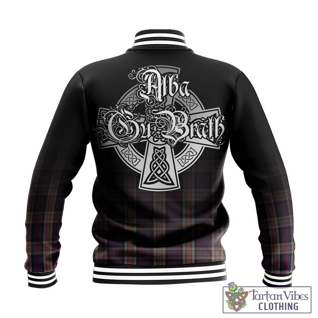 Tartan Vibes Clothing Carnegie Tartan Baseball Jacket Featuring Alba Gu Brath Family Crest Celtic Inspired